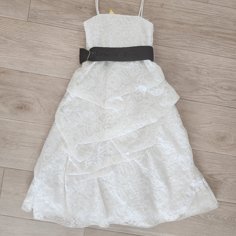 David's Bridal beaded lace GORGEOUS in PERFECT SHAPE - Picture 6 of 7